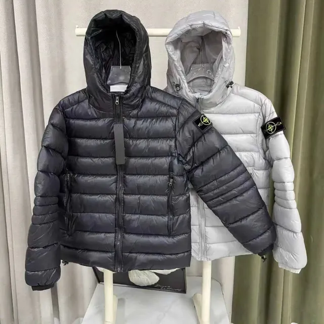 Stone Island Hooded Down Jacket Quilted Puffer