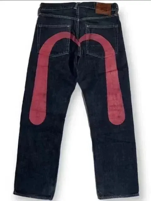 Evisu Straight Fit Jeans Large Red Logo