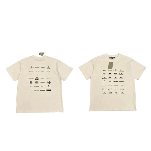 Balenciaga Logo Print T-Shirt Multi-Logo
