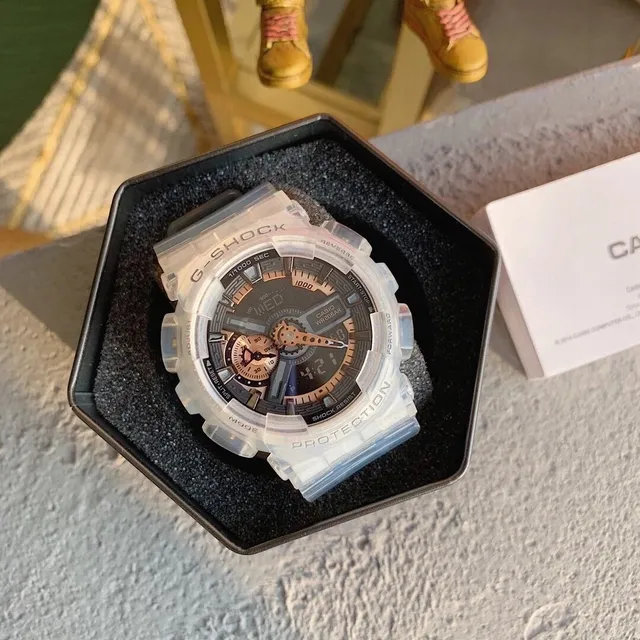 Casio G-Shock GA-110 Translucent Case with Rose Gold Accents