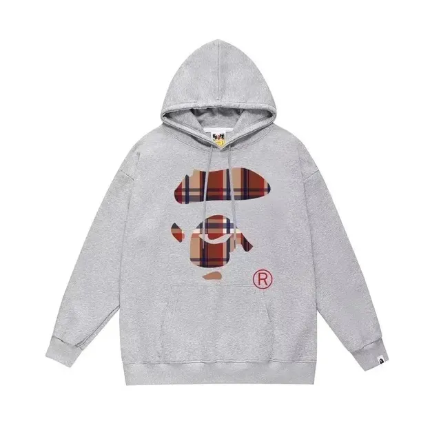 BAPE Shark Hoodie Plaid Ape Head