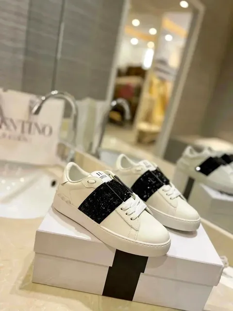 Valentino Rockstud Flat Sneaker Studded Strap
