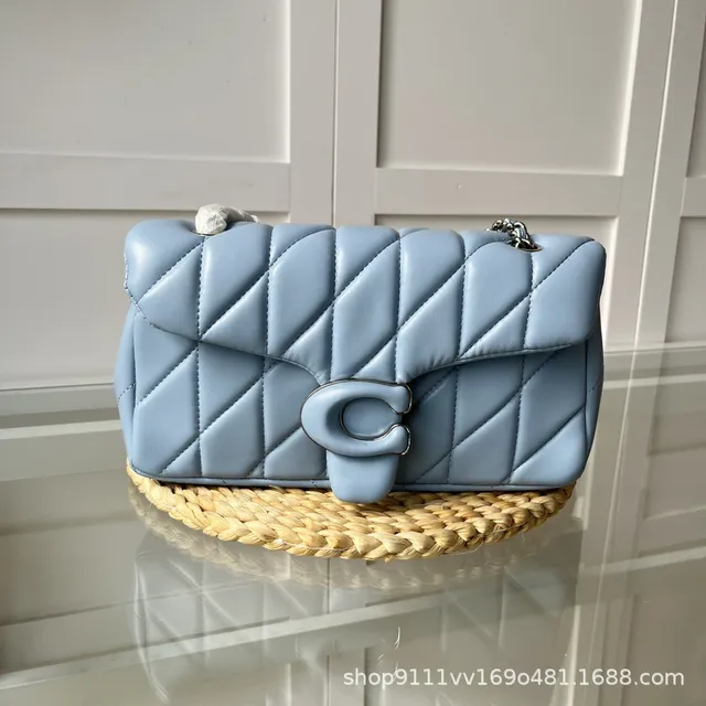 Coach Chain Strap Bag Quilted C-Logo