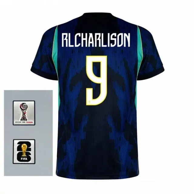 Brazil away jersey, number 9 with captain's armband