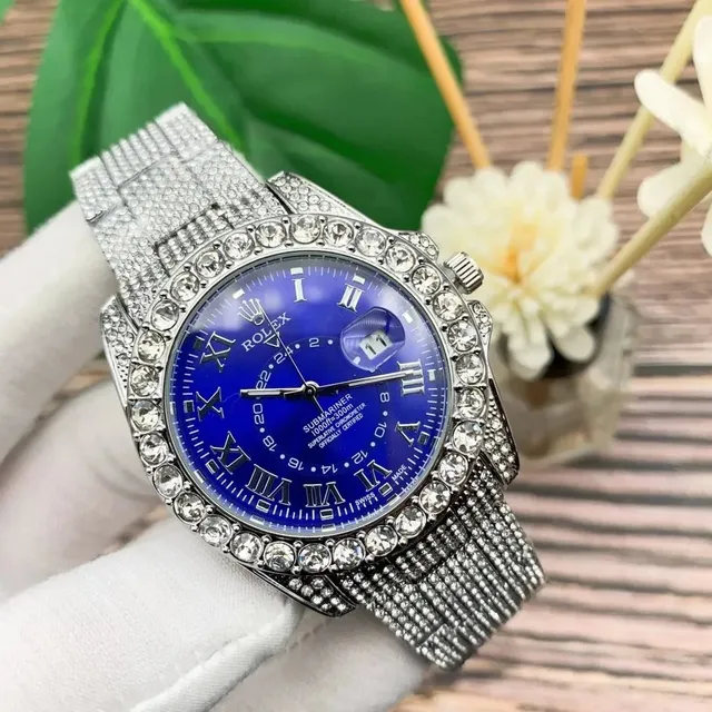 Rolex Submariner Ice Blue Dial with Full Pave