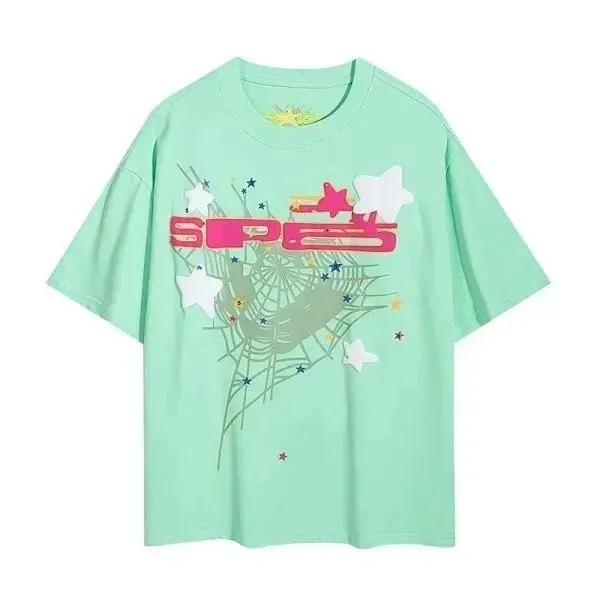 Sp5der Graphic Tee Spider Web Star Print