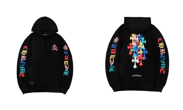 Chrome Hearts Hooded Sweatshirt Multicolor Cross Print
