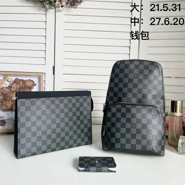 Louis Vuitton Damier Graphite Set Checkered Canvas