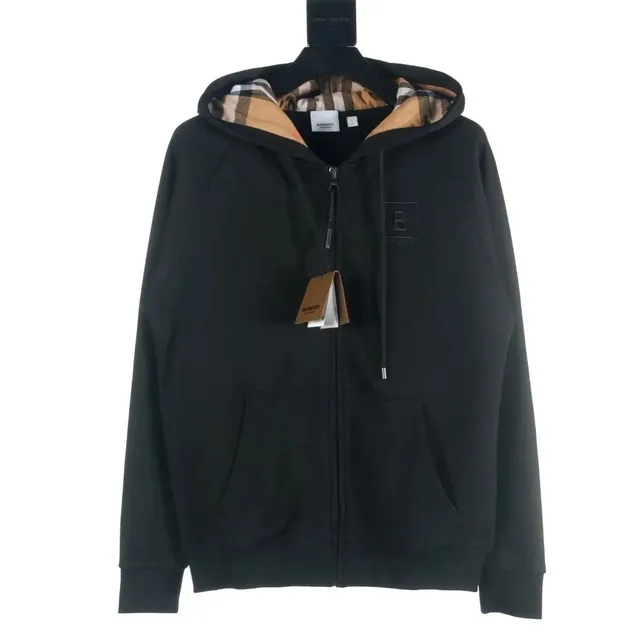 Burberry Zip-Up Hoodie Checkered Lining