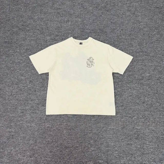 008展览馆天使刺绣短袖(杏)