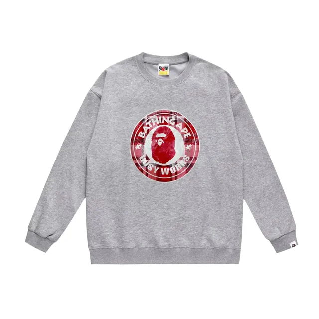 BAPE × Corteiz Crewneck Sweatshirt Busy Works Plaid Logo
