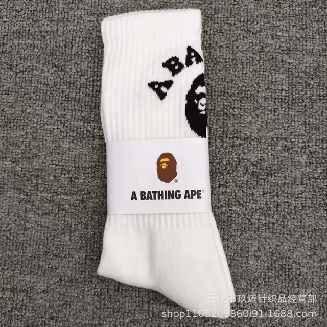 BAPE Crew Socks Ape Head Logo