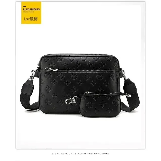 Louis Vuitton Monogram Leather Crossbody Set Embossed Monogram