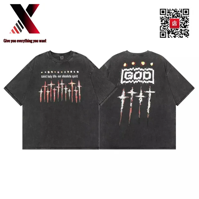 Graphic Tee Saint Holy Life Print