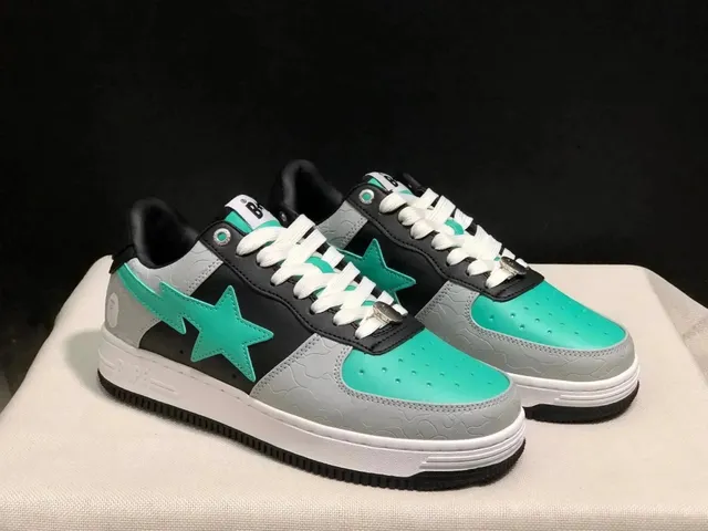 BAPE Shark Low Teal Star