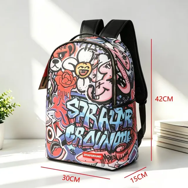 Graffiti Backpack Sprayground Logo Print