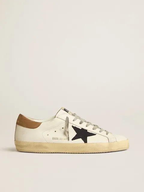 Golden Goose Superstar Distressed White with Black Star