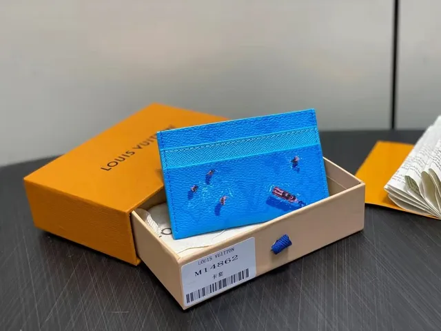Louis Vuitton Card Holder Swimming Pool Print