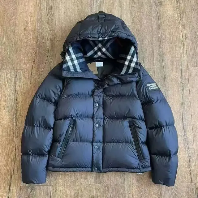 Burberry Puffer Jacket Checkered Hood Lining