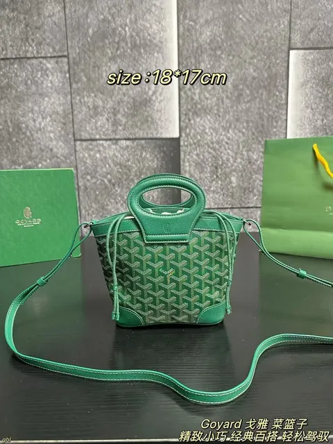 Goyard Saint Louis Mini Green Goyardine Canvas