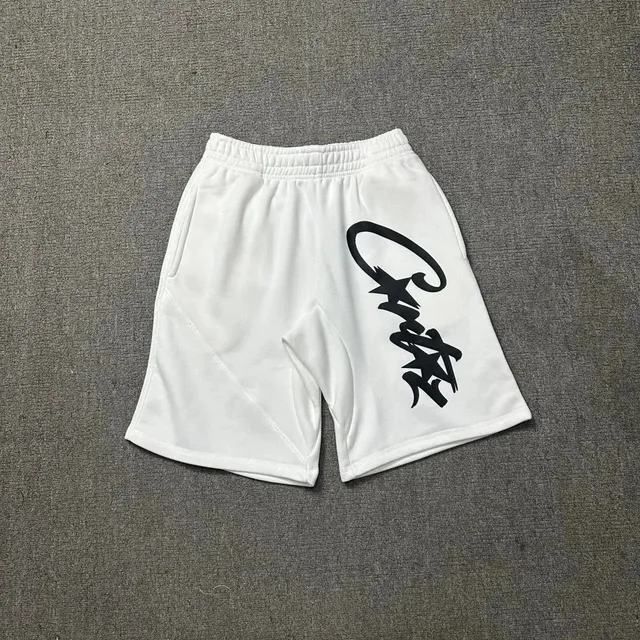 Corteiz Logo Shorts Black Script