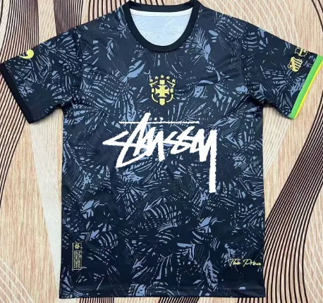 Stüssy × Brazil National Team Football Jersey Tropical Print