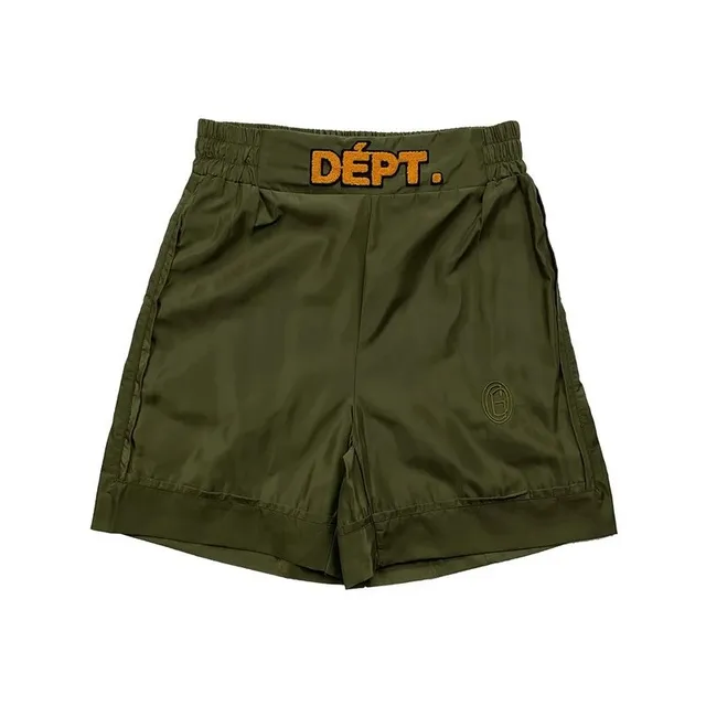 Gallery Dept. Track Shorts Olive with Embroidered Logo