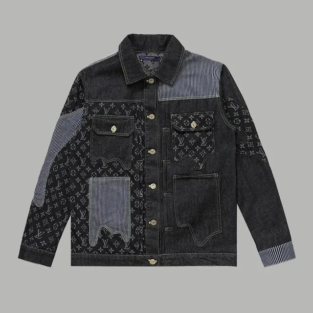 Louis Vuitton Denim Trucker Jacket Monogram Patchwork