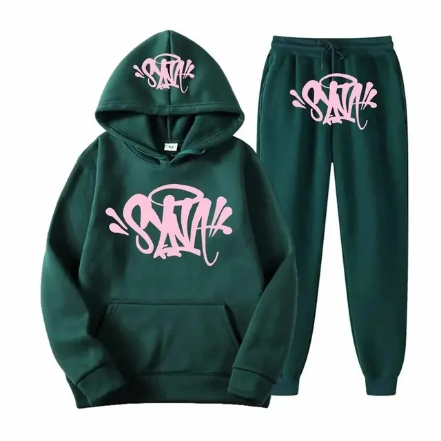 Hoodie and Joggers Set Graffiti Logo