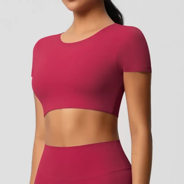 7105 short sleeves-rouge red