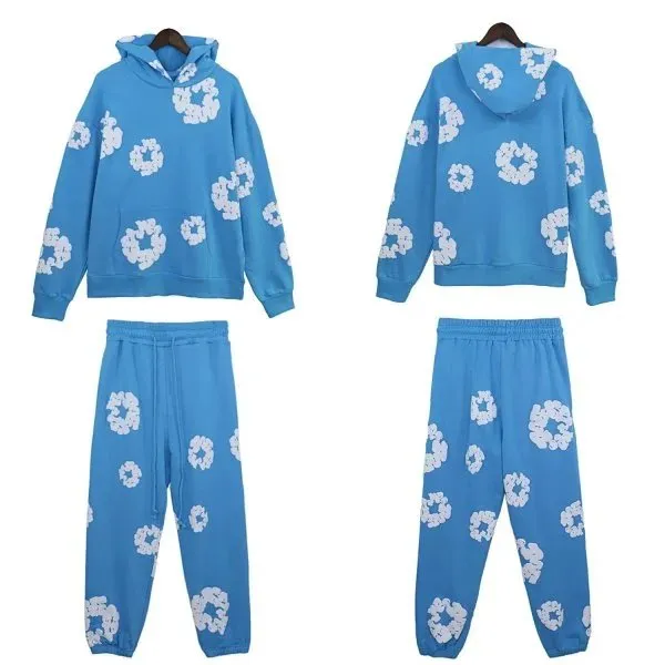 Off-White Hoodie and Joggers Set Floral Print