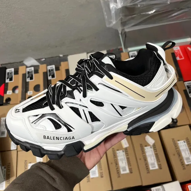 Balenciaga Triple S White Black Beige
