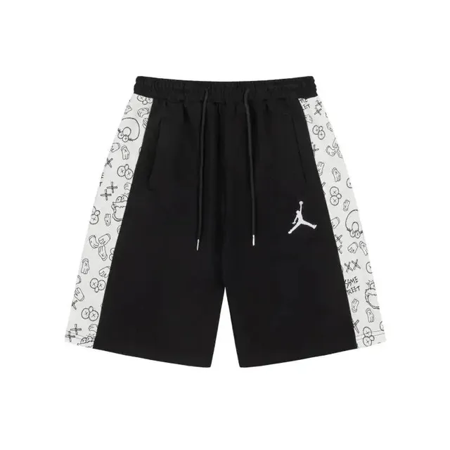 Jordan Graphic Side-Panel Shorts Black/White Print