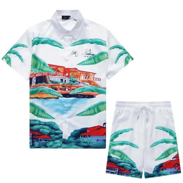 Amiri Short-Sleeve Shirt and Shorts Set Tropical Print