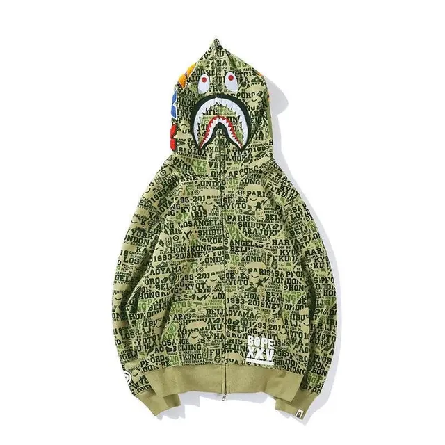BAPE Shark Hoodie City Print Camo