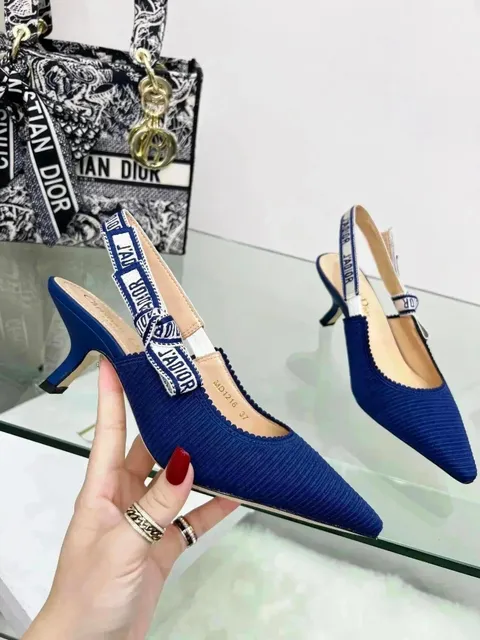 Dior J'adior Slingback Corduroy with Logo Strap