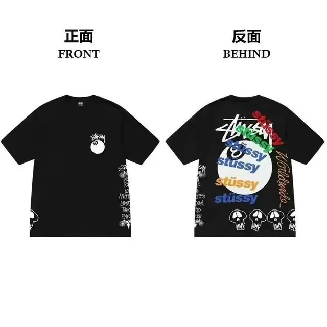 Stüssy Graphic T-Shirt Multi-Logo Print