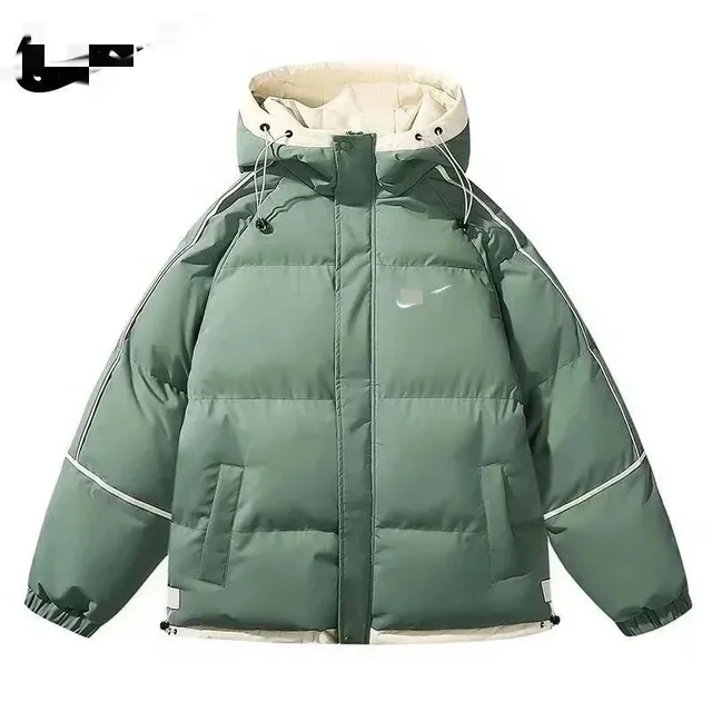 Nike Puffer Jacket Olive Green with Beige Lining