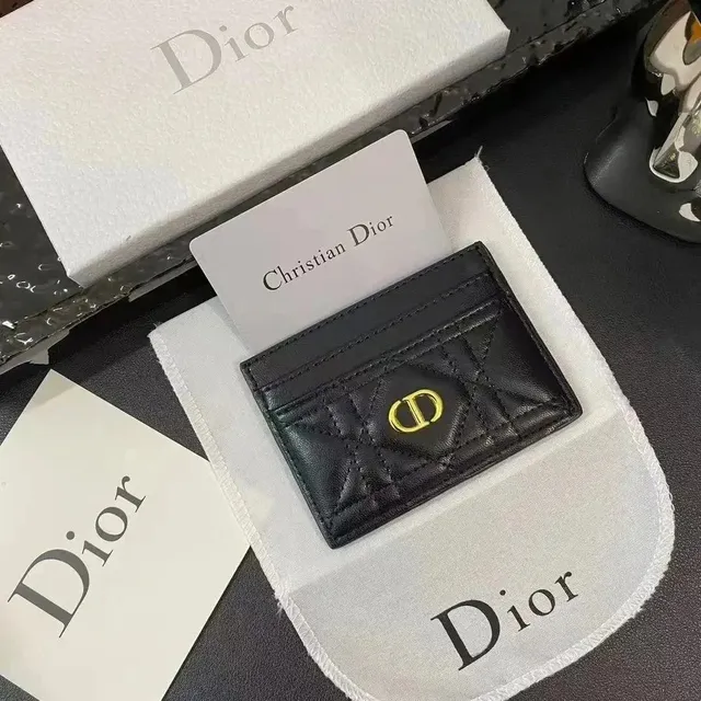 Dior Card Holder Quilted Leather