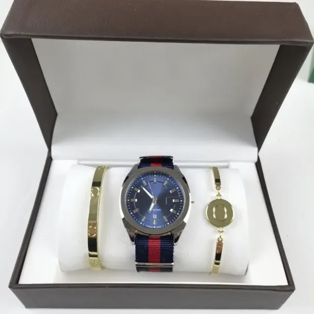 G three-piece set nylon with double layer blue surface