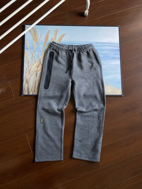 Dark gray straight leg pants
