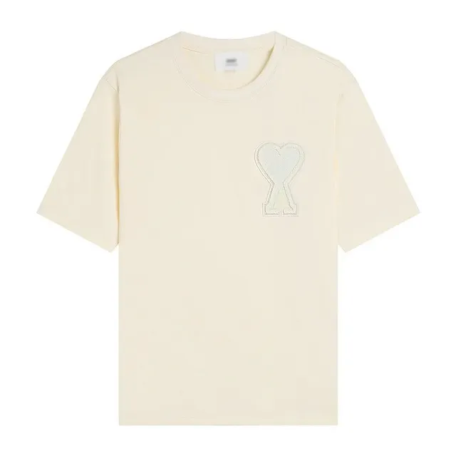 AMI Paris Logo T-Shirt Embroidered Heart