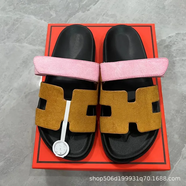 Hermès Oran Sandal H Logo Suede