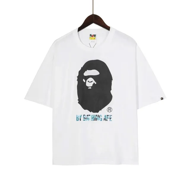 BAPE Ape Head Tee Black Ape Head with Blue Text