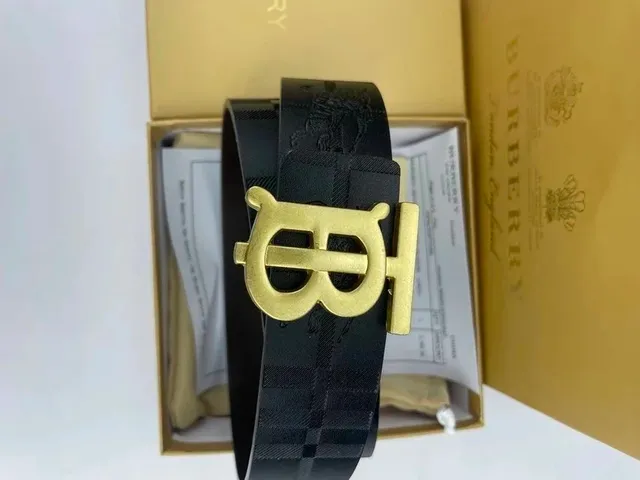 Burberry Monogram Belt Gold TB Buckle