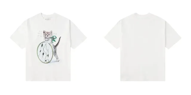 Maison Margiela Graphic T-Shirt Kitten Print