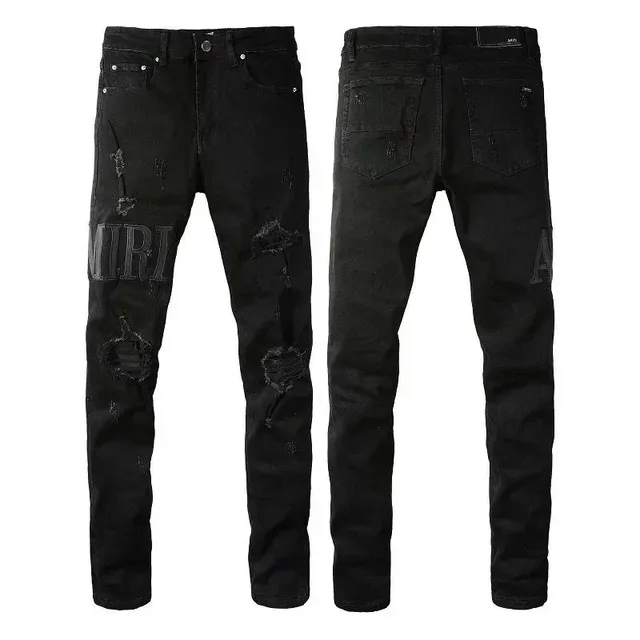 Amiri Distressed Logo Jeans