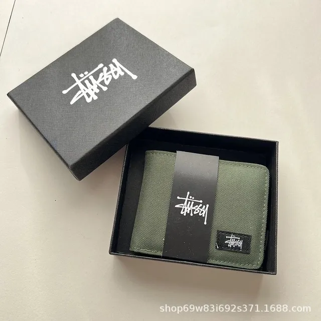 西图短钱包  绿色 加盒