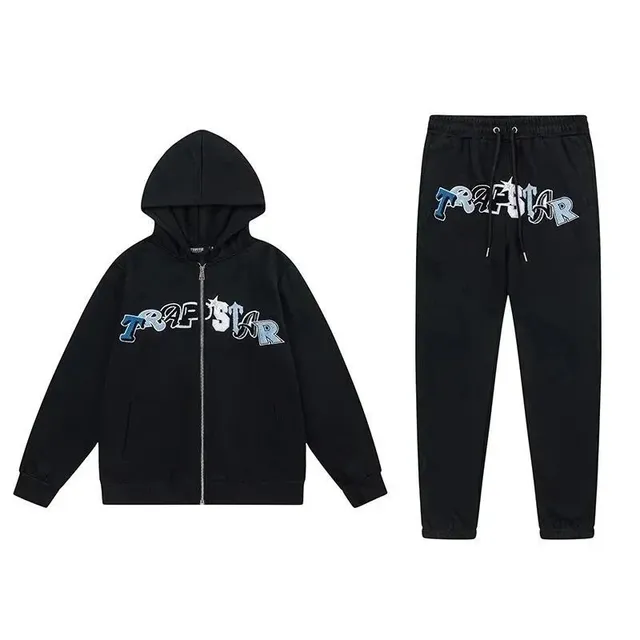Hoodie and Joggers Set TRAPSTAR Logo Embroidered