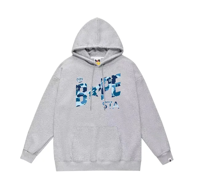BAPE Hooded Sweatshirt Camo Logo Print
